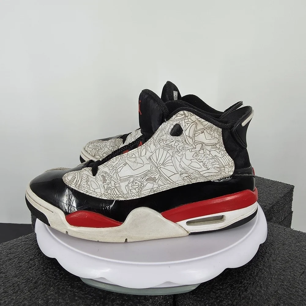 Jordan Dub Zero GS Fire Red White Black Laser Size 7Y 8.5 W Shoes DV1360-162